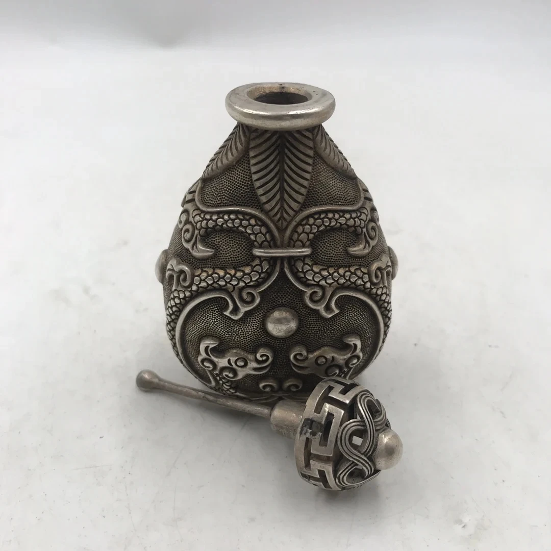 Chińska biała brązowa tabakier – Vintage Collectible Bottles recenzja i cena