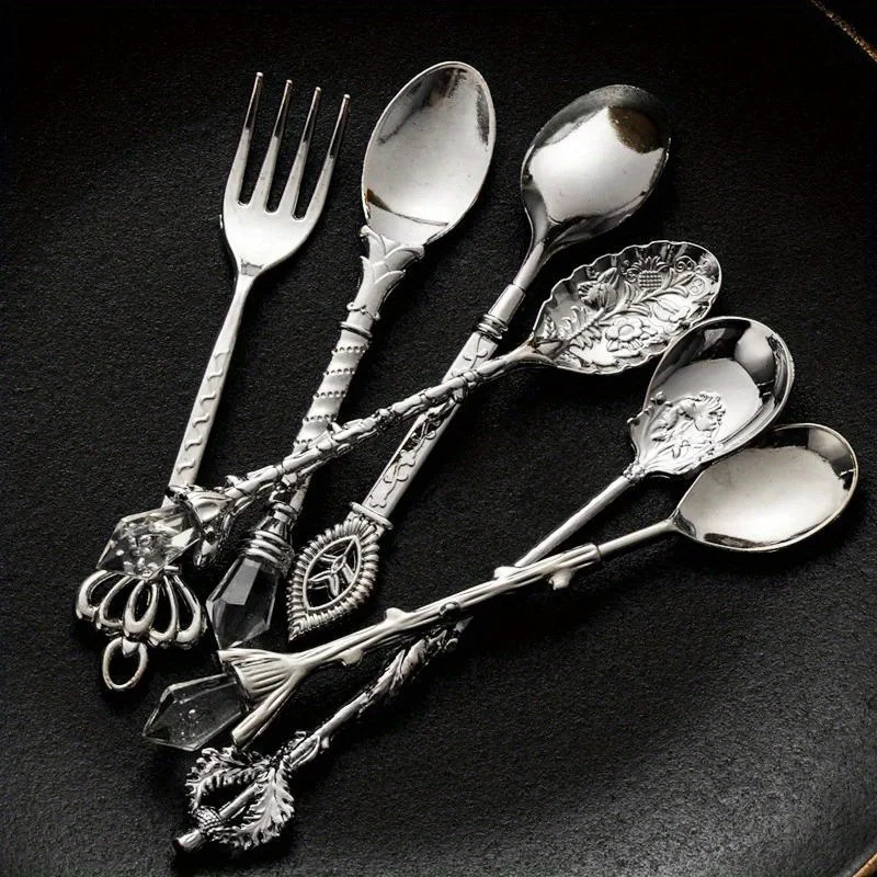 6szt Vintage Łyżki Widelec Kró – Vintage Collectible Spoons recenzja i cena